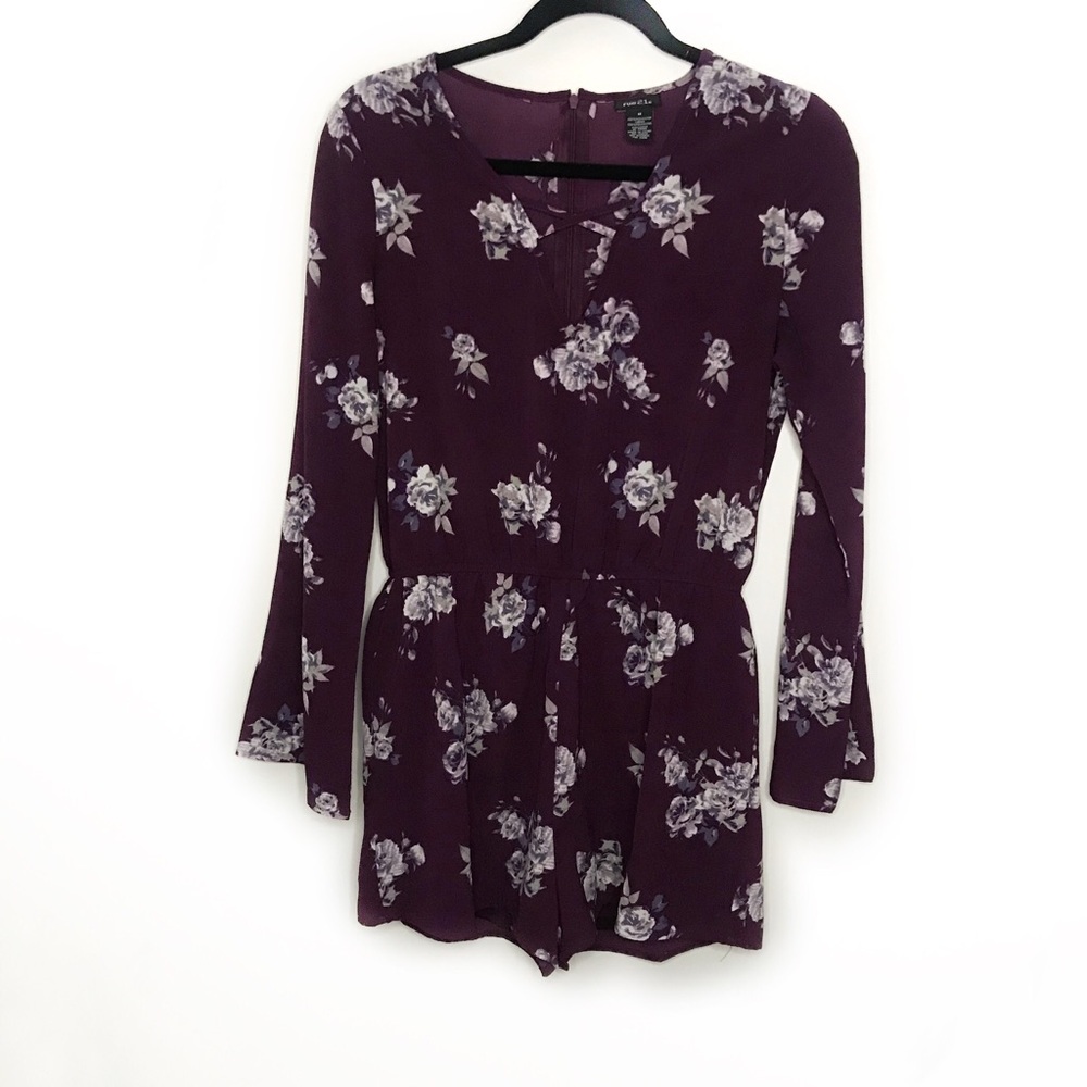 Rue21 Purple Pum Floral Romper
